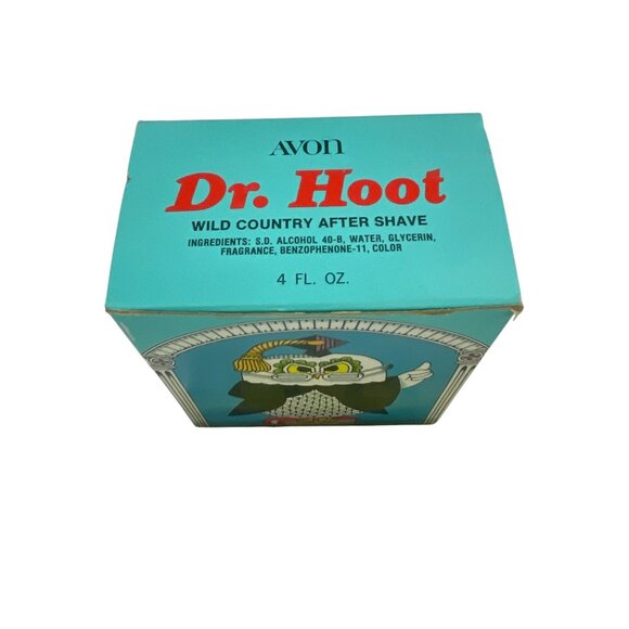 Avon Dr. Hoot Wild 1977 Milk Glass Graduate Country After Shave 4 Fl. Oz. Owl Bo - Picture 5 of 7